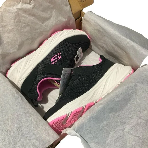 Skechers Girl’s Black/pink Running Shoes Edgeride - Smooth Journey Size 12.5 - Picture 6 of 8